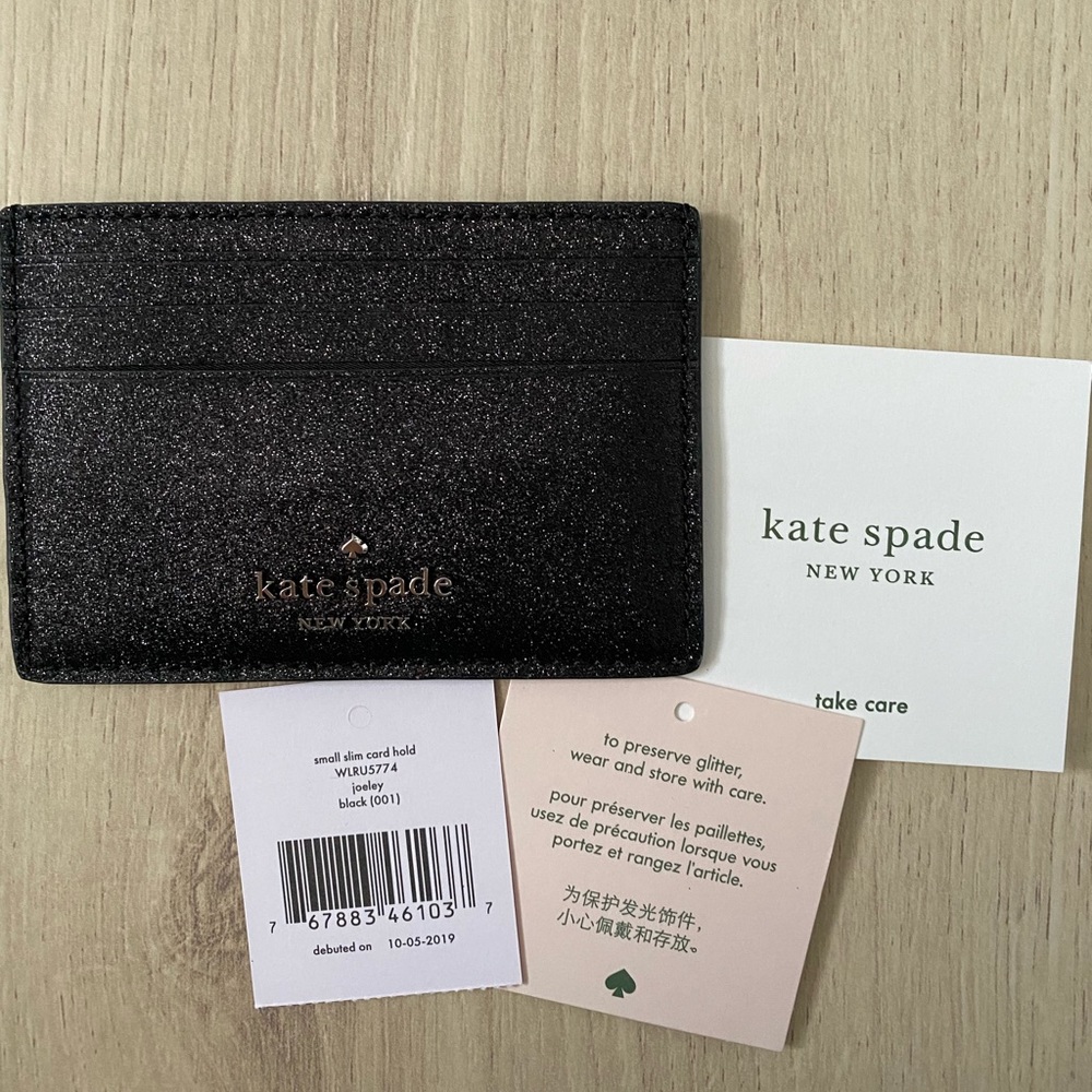 KATE SPADE JOELEY SLIM CARD WALLET (BLACK)